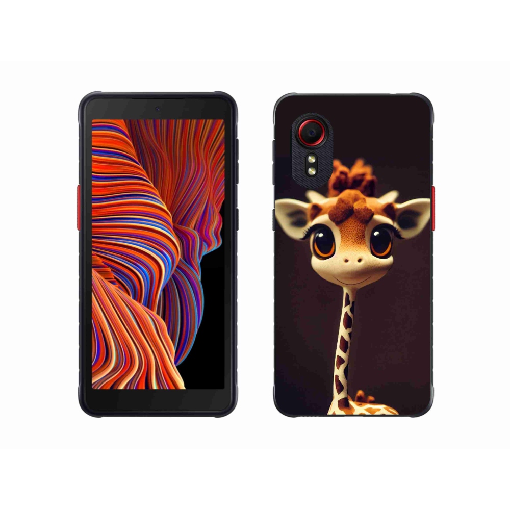 Gélový kryt mmCase na Samsung Galaxy Xcover 5 - malá žirafa