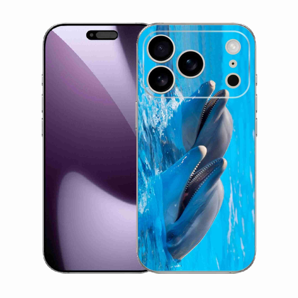 Gélový kryt mmCase na iPhone 17 Pro - delfíny