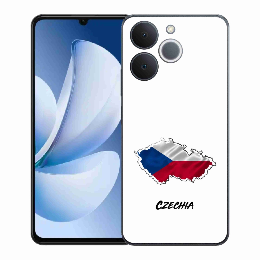 Gélový kryt mmCase na Realme Note 70T - Czechia biele pozadie