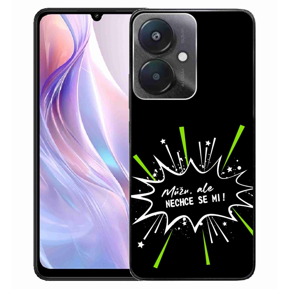Gélový kryt mmCase na Xiaomi Redmi 13C 5G - vtipný text 11 čierne pozadie
