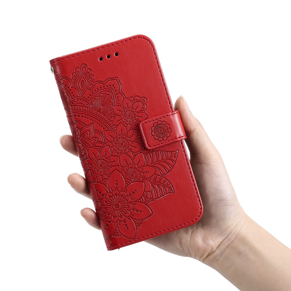 Mandala knižkové puzdro na Huawei Nova 12 SE - červené