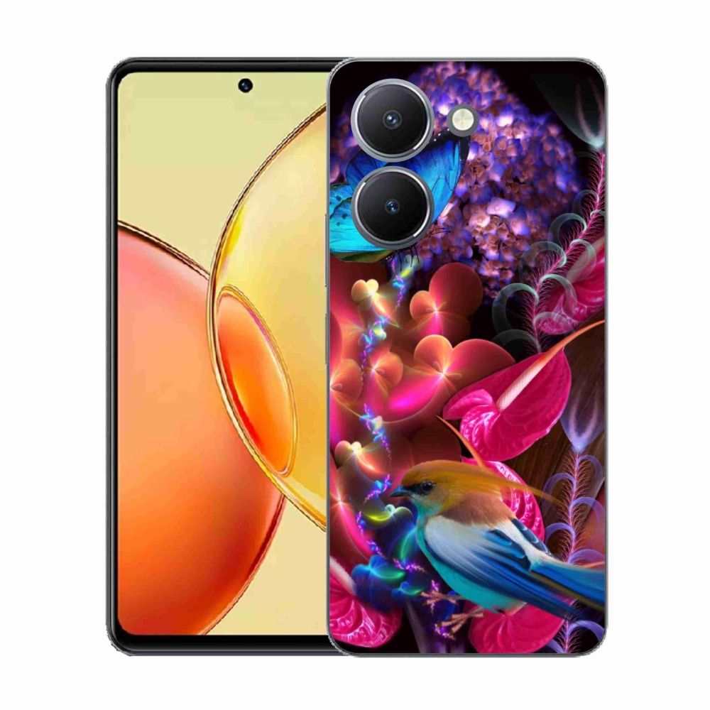 Gélový kryt mmCase na Vivo Y36 - farebné kvety