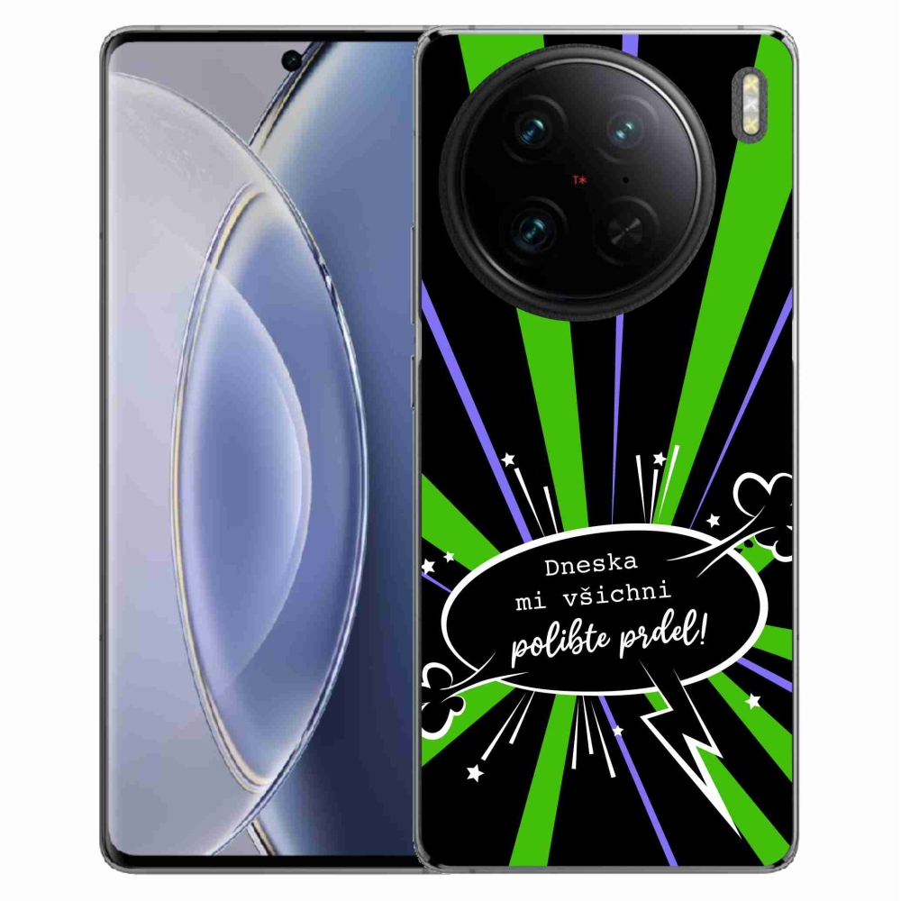 Gélový kryt mmCase na Vivo X90 Pro - vtipný text 15 čierne pozadie