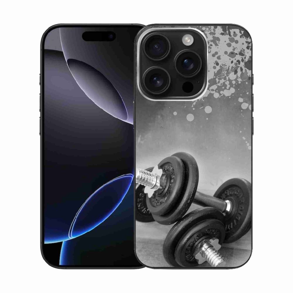 Gélový kryt mmCase na iPhone 16 Pro - činky 1