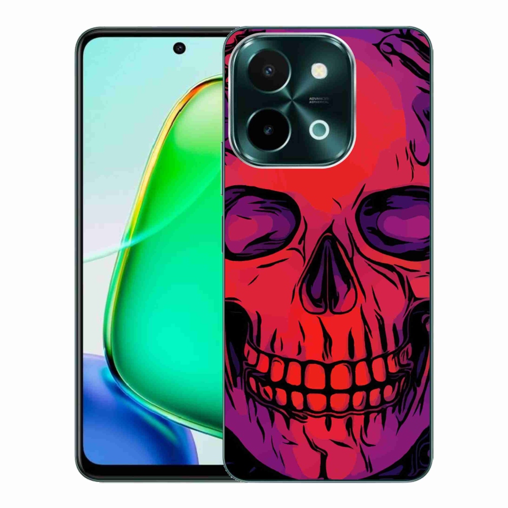 Gélový obal mmCase na Vivo Y28 - lebka