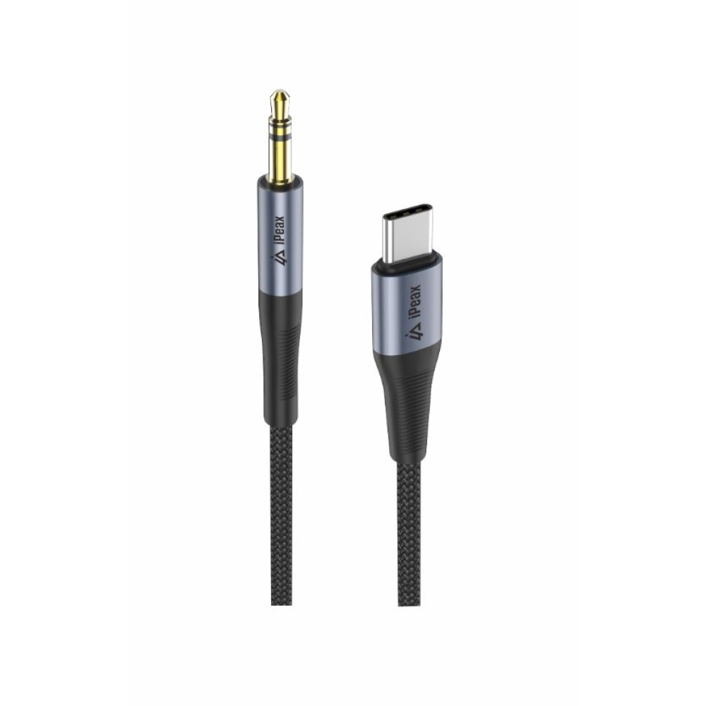 iPEAX Adaptér USB-C / 3,5 mm jack 1,5 m - čierny