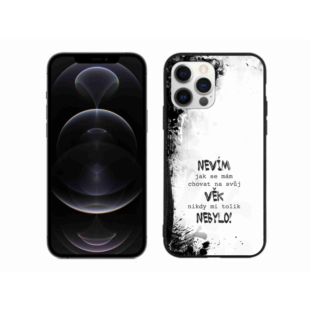 Gélový kryt mmCase na iPhone 12 Pro Max - vtipný text 14 biele pozadie