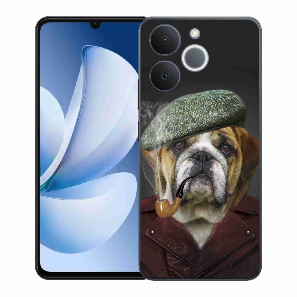 Gélový kryt mmCase na Realme Note 70T - pes s fajkou