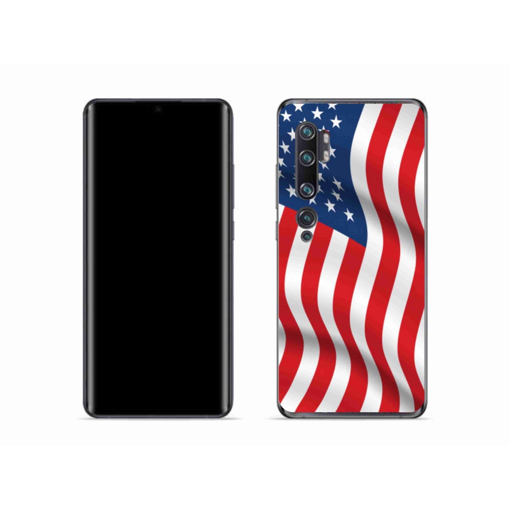 Gélový kryt mmCase na mobil Xiaomi Mi Note 10 - USA vlajka