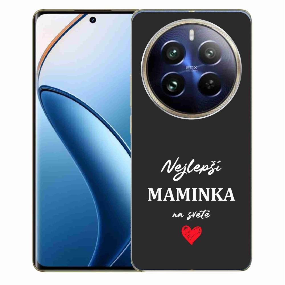 Gélový kryt mmCase na Realme 12 Pro 5G/12 Pro+ 5G - najlepšia mamička 1 čierne pozadie