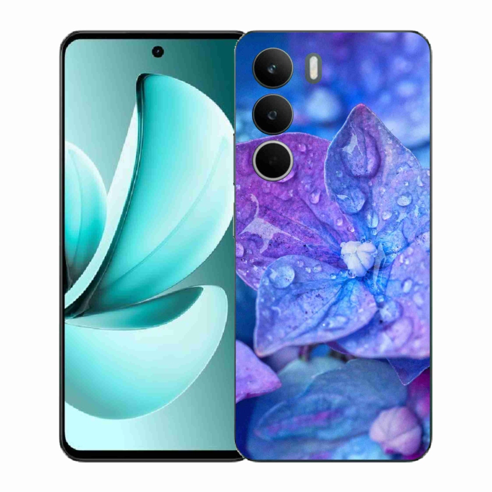 Gélový kryt mmCase na Realme C71 - fialový kvet