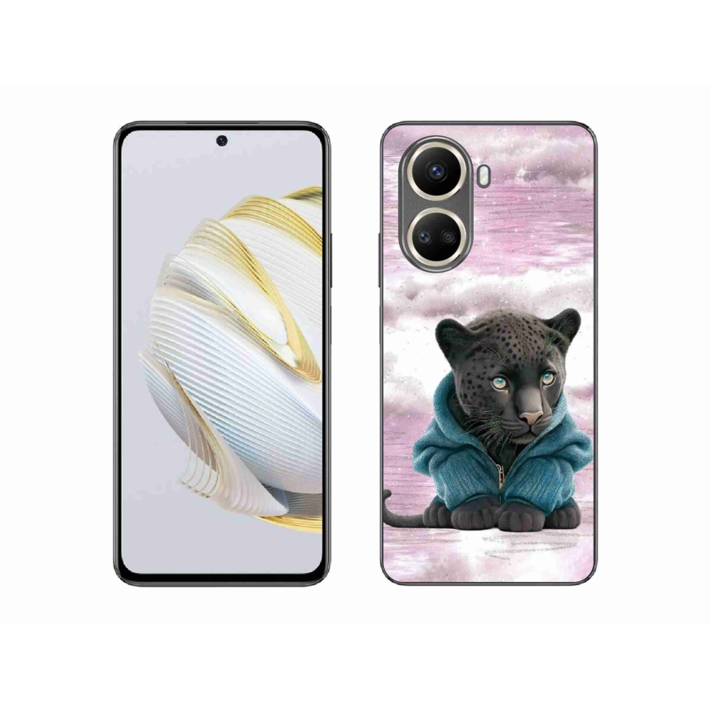 Gélový kryt mmCase na Huawei Nova 10 SE - čierny panter vo svetri