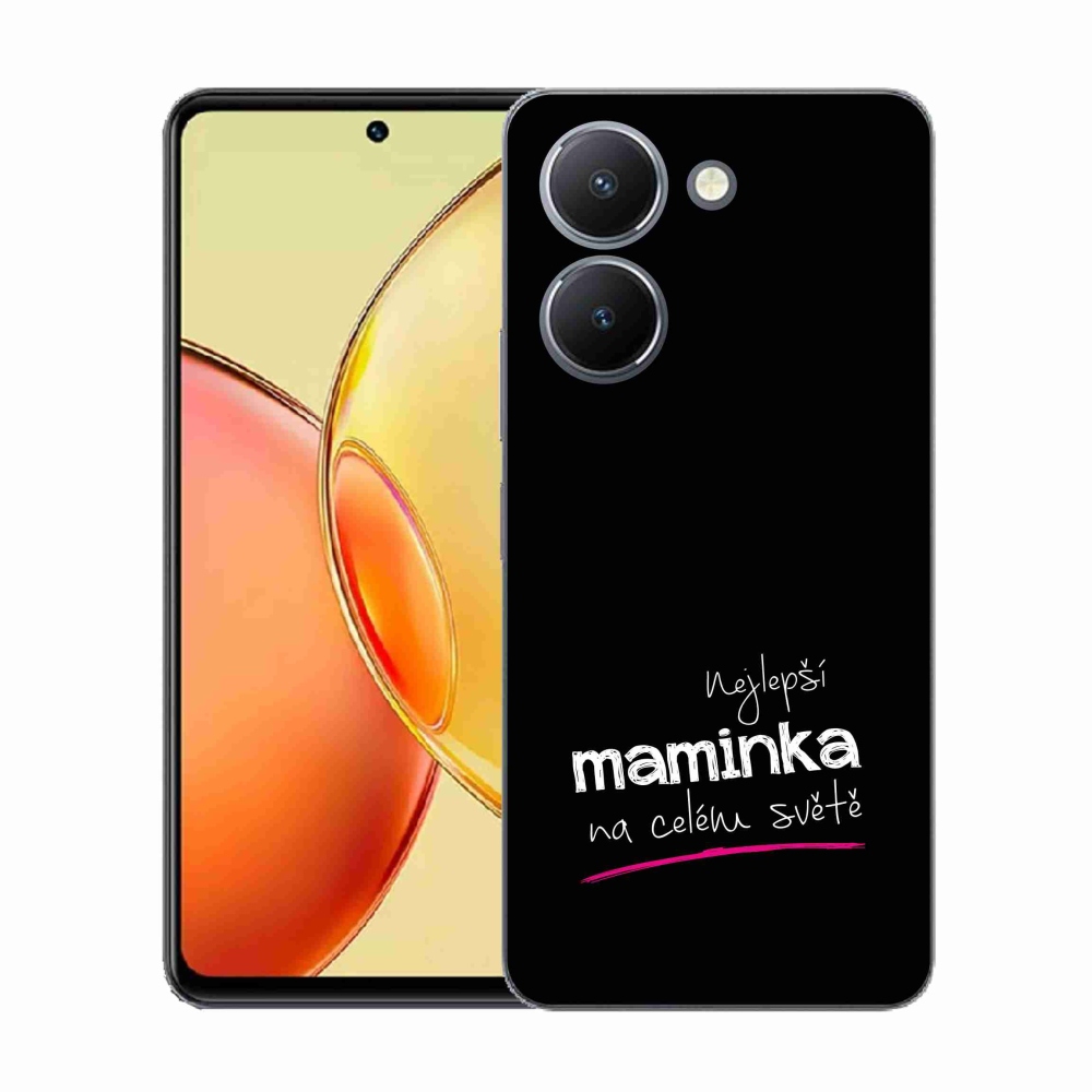 Gélový kryt mmCase na Vivo Y36 - najlepšia mamička 4 čierne pozadie