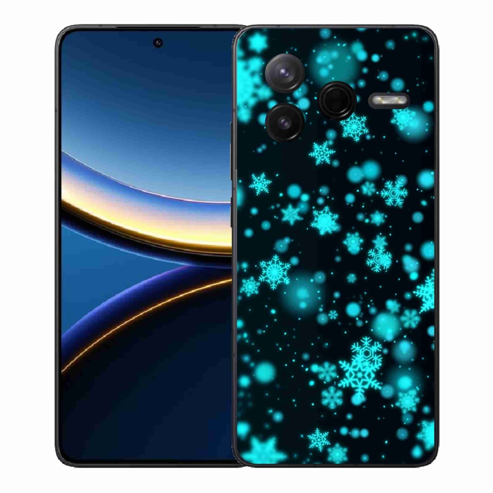 Gélový kryt mmCase na Xiaomi Poco F7 Pro - snehové vločky 1