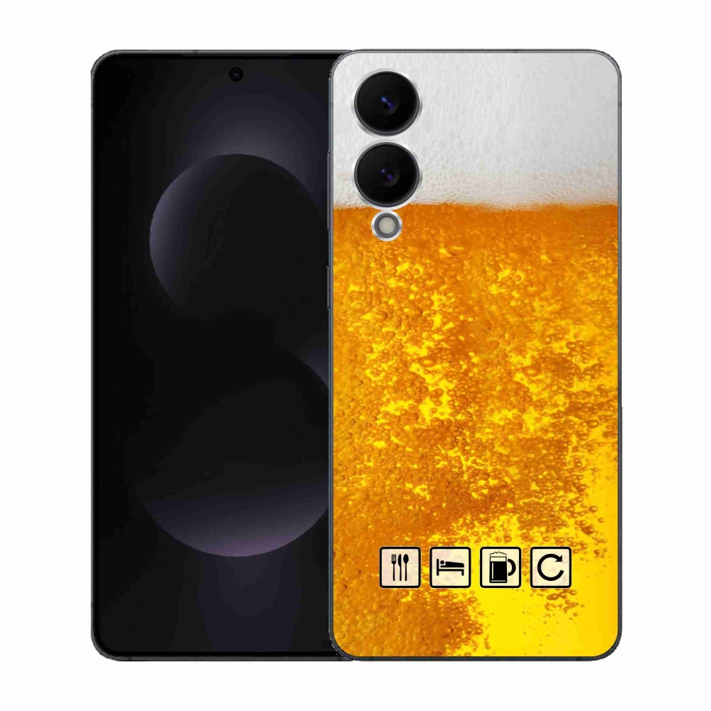 Gélový kryt mmCase na Samsung Galaxy S25 Edge - pivný motív 3