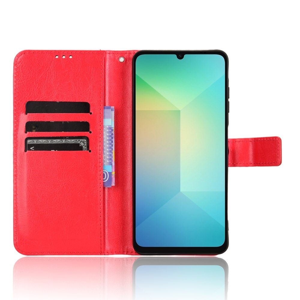 Crazy knižkové púzdro na Samsung Galaxy A06 4G - červené