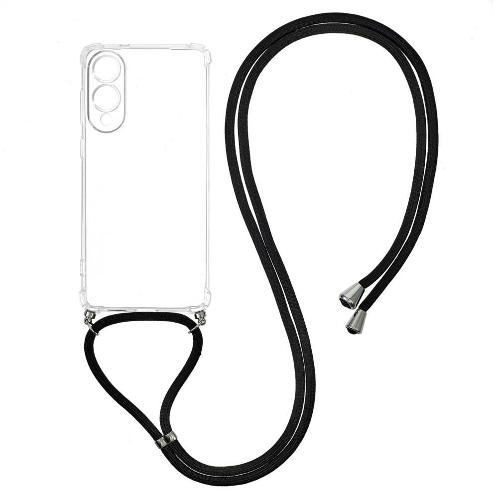 Priehľadný gélový obal so šnúrkou na Samsung Galaxy S25 Edge