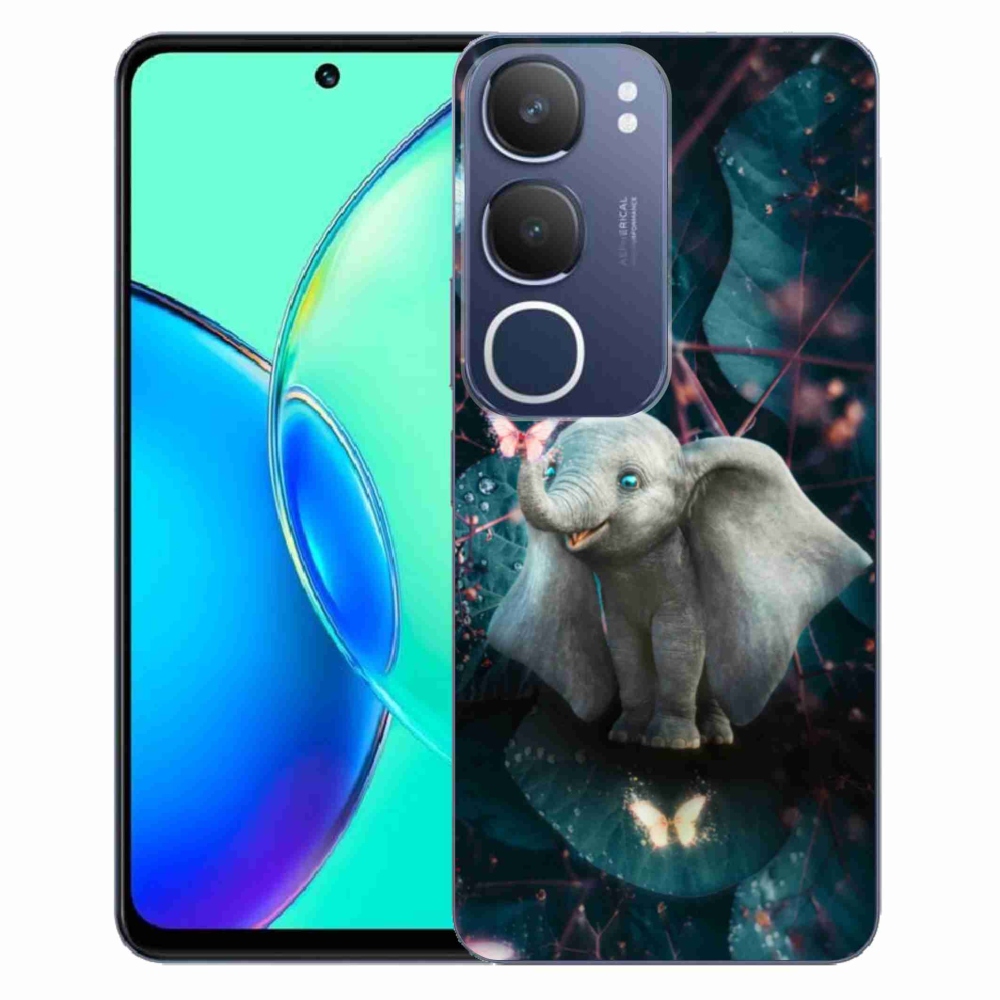 Gélový kryt mmCase na Vivo Y19s - roztomilý slon