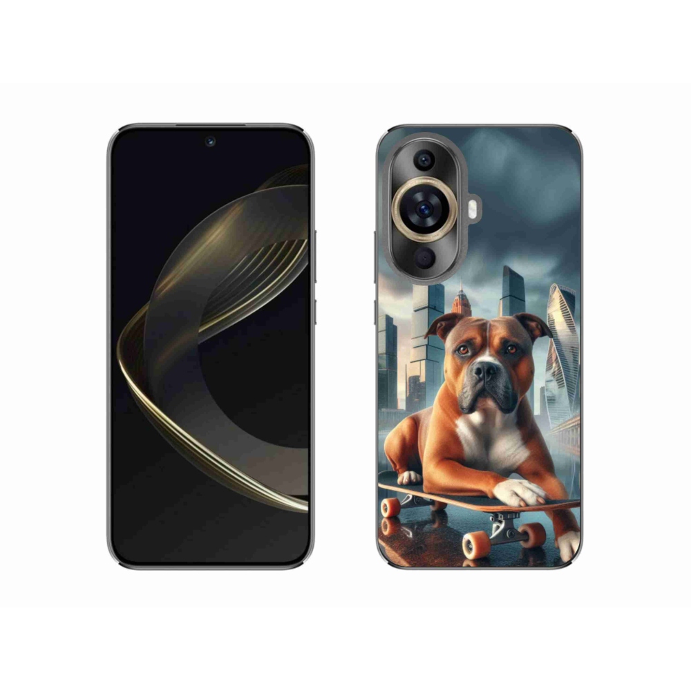 Gélový kryt mmCase na Huawei Nova 11 - pes na skateboarde