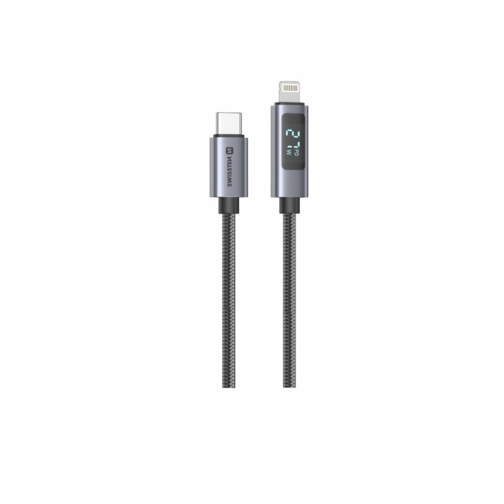 Swissten LCD kábel USB-C / Lightning 1m