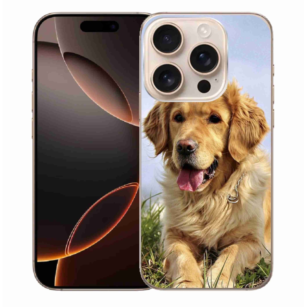 Gélový obal mmCase na iPhone 16 Pro Max - zlatý retriever