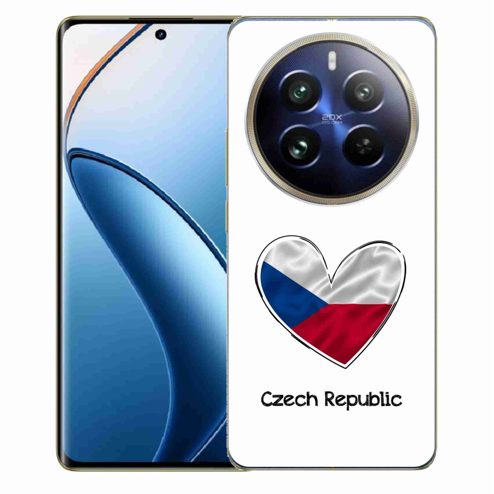 Gélový kryt mmCase na Realme 12 Pro 5G/12 Pro+ 5G - vlajka srdca biele pozadie