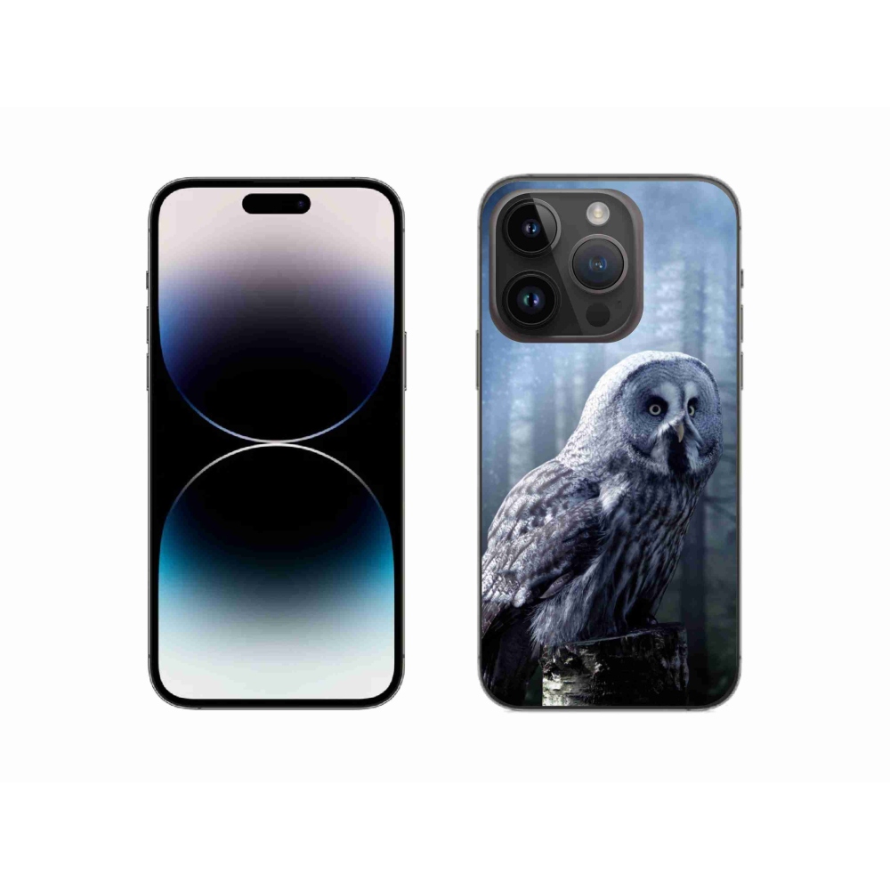 Gélový kryt mmCase na iPhone 14 Pro - sova