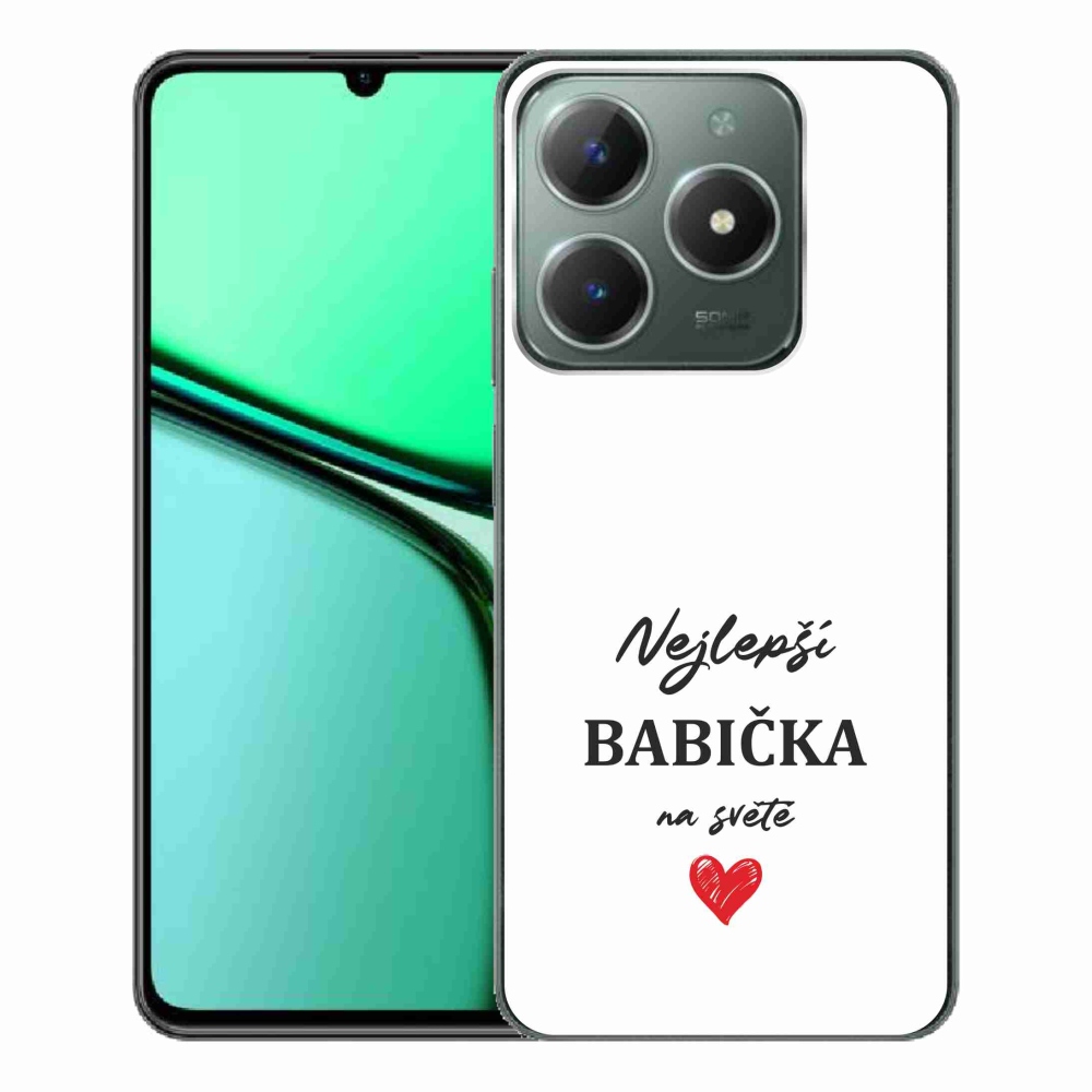 Gélový kryt mmCase na Realme C61 - najlepšia babička 1 biele pozadie