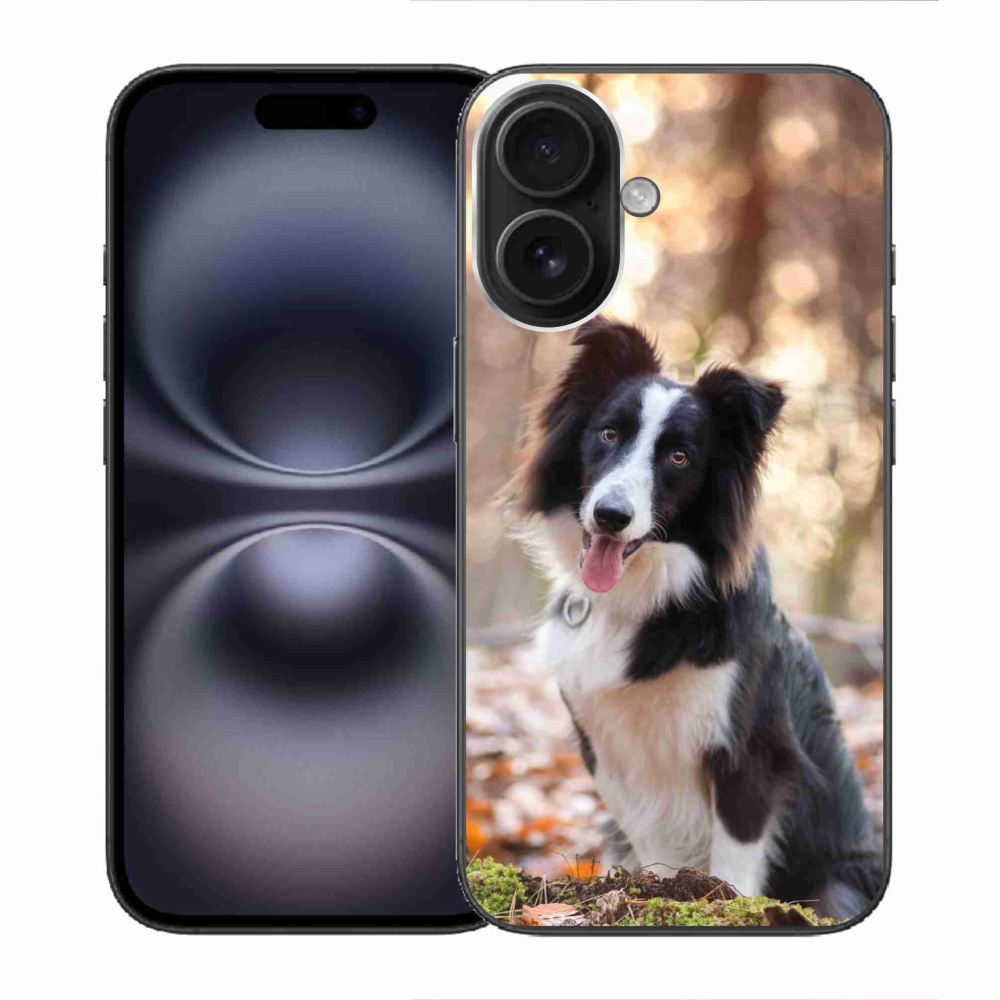 Gélový obal mmCase na iPhone 16 - border kólia 1