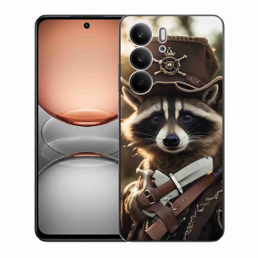 Gélový kryt mmCase na Realme C75 - mýval v uniforme