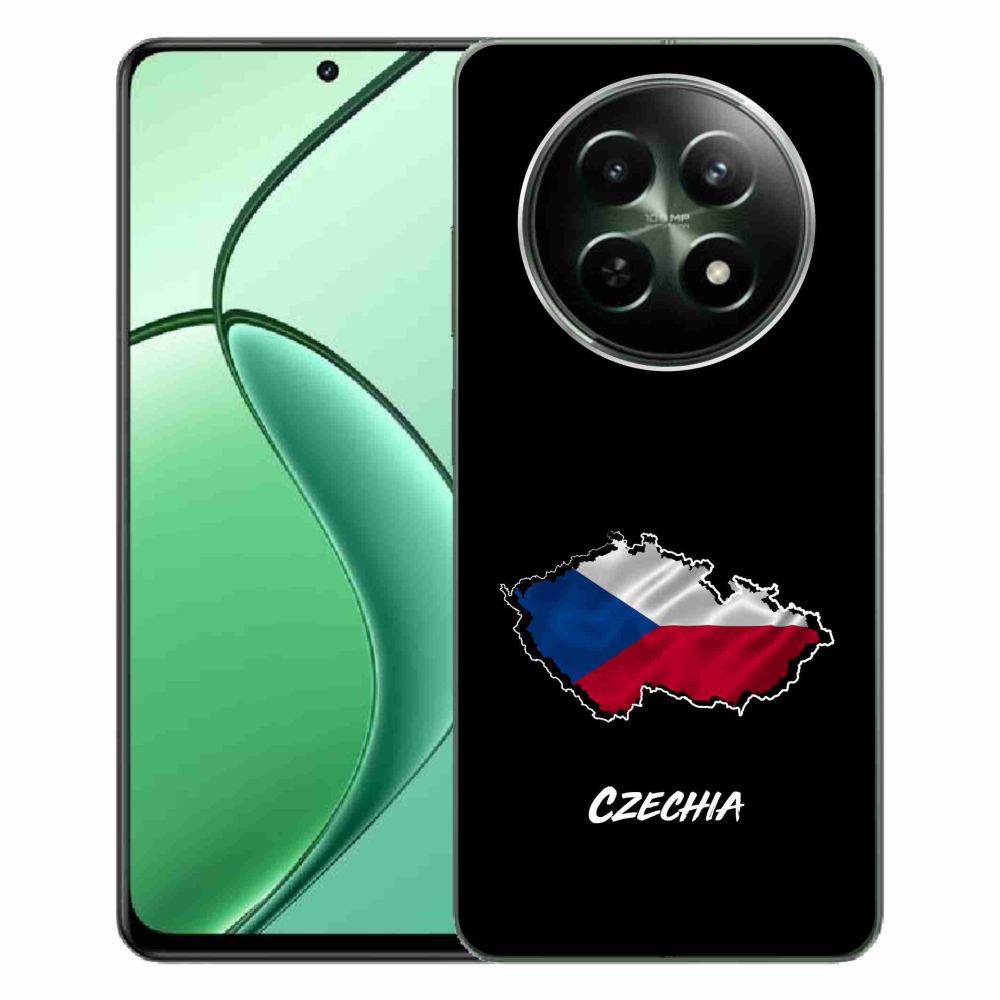 Gélový kryt mmCase na Realme 12 5G/12x 5G - Czechia čierne pozadie