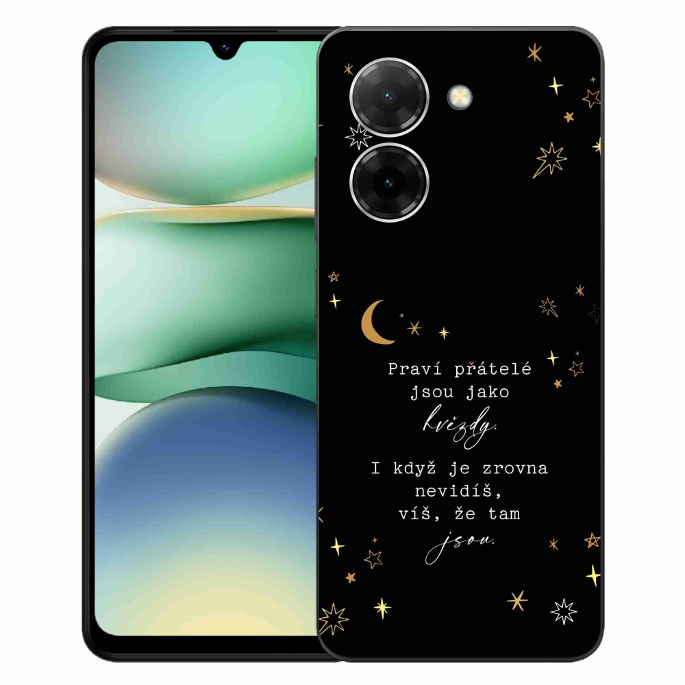 Gélový kryt mmCase na Xiaomi Redmi A5 (171.7x77.8x8.3mm) - citát 6 čierne pozadie