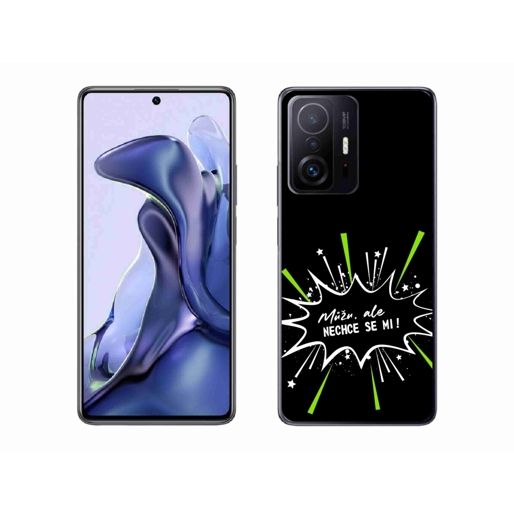 Gélový kryt mmCase na Xiaomi 11T Pro - vtipný text 11 čierne pozadie