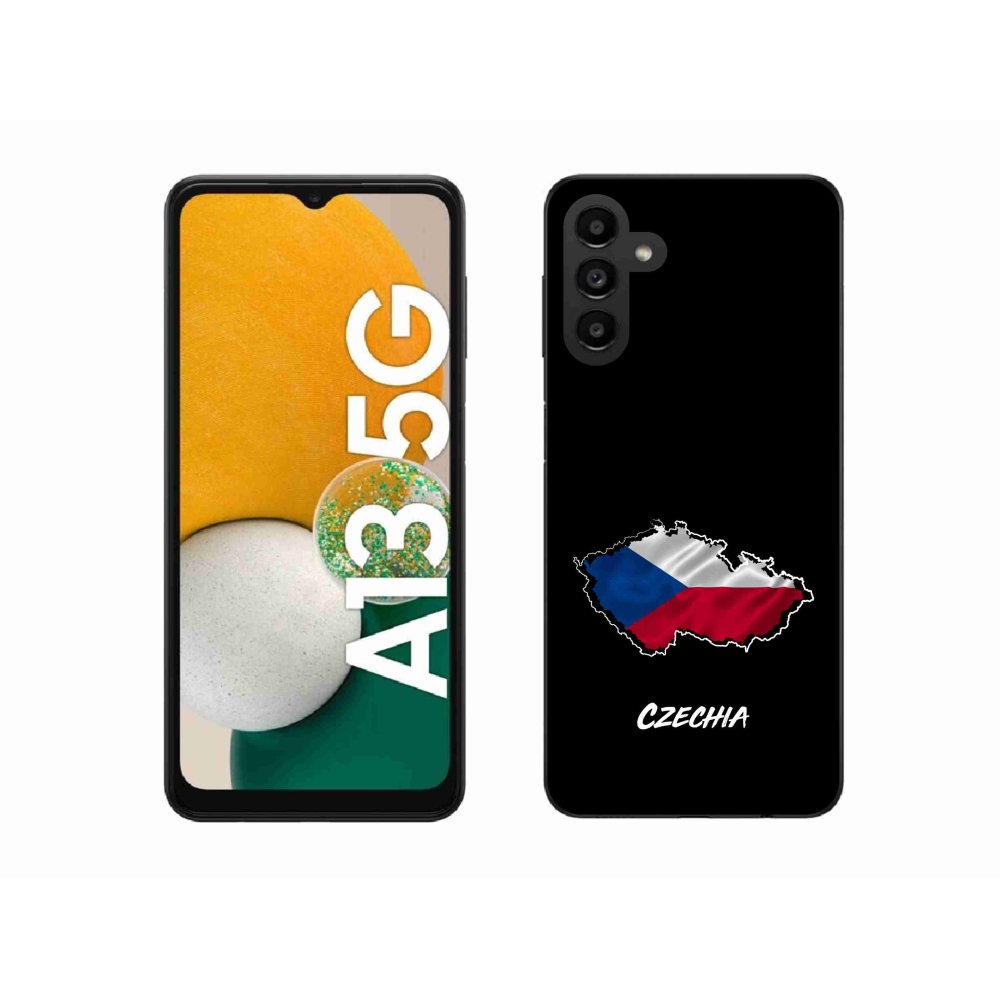 Gélový kryt mmCase na Samsung Galaxy A13 5G - Czechia čierne pozadie
