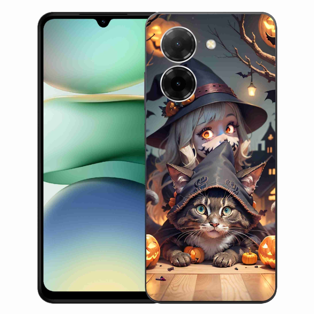 Gélový kryt mmCase na Xiaomi Redmi A5 - čarodejnica s mačkou