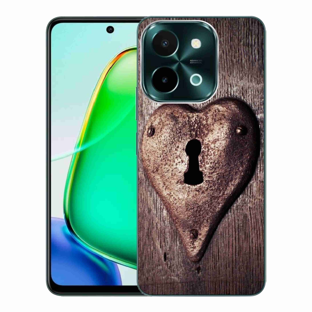 Gélový kryt mmCase na Vivo Y28 - zámok v tvare srdca