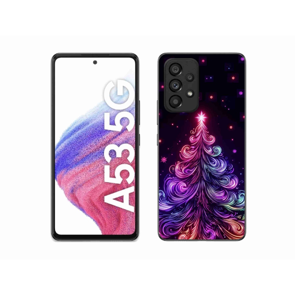 Gélový kryt mmCase na Samsung Galaxy A53 5G - neónový vianočný stromček 1