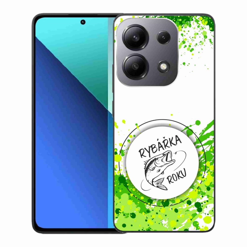 Gélový kryt mmCase na Xiaomi Redmi Note 13 - rybárka roku biele pozadie