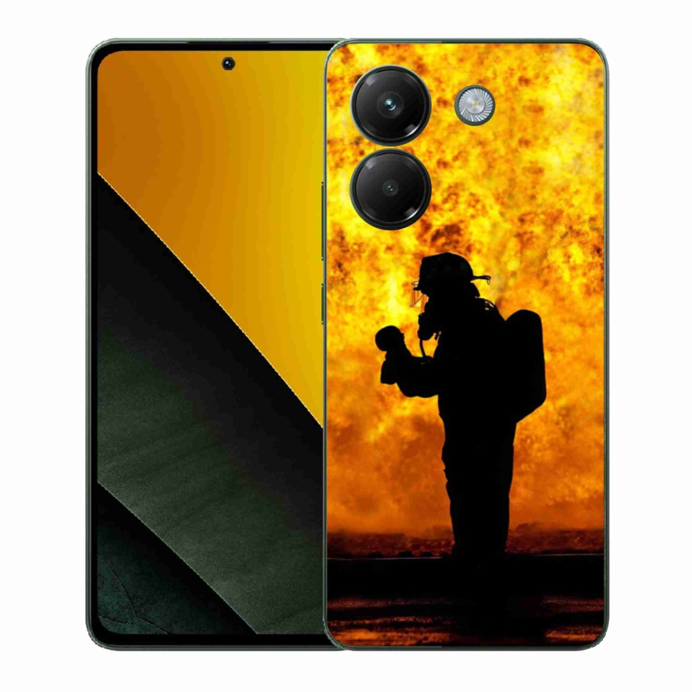 Gélový kryt mmCase na Xiaomi Poco M7 Pro 5G - hasič