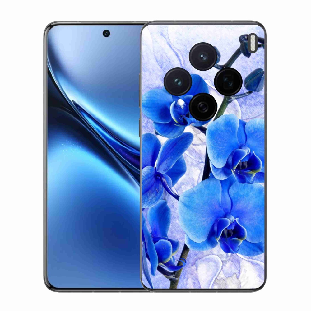 Gélový kryt mmCase na Vivo X200 5G - modré kvety