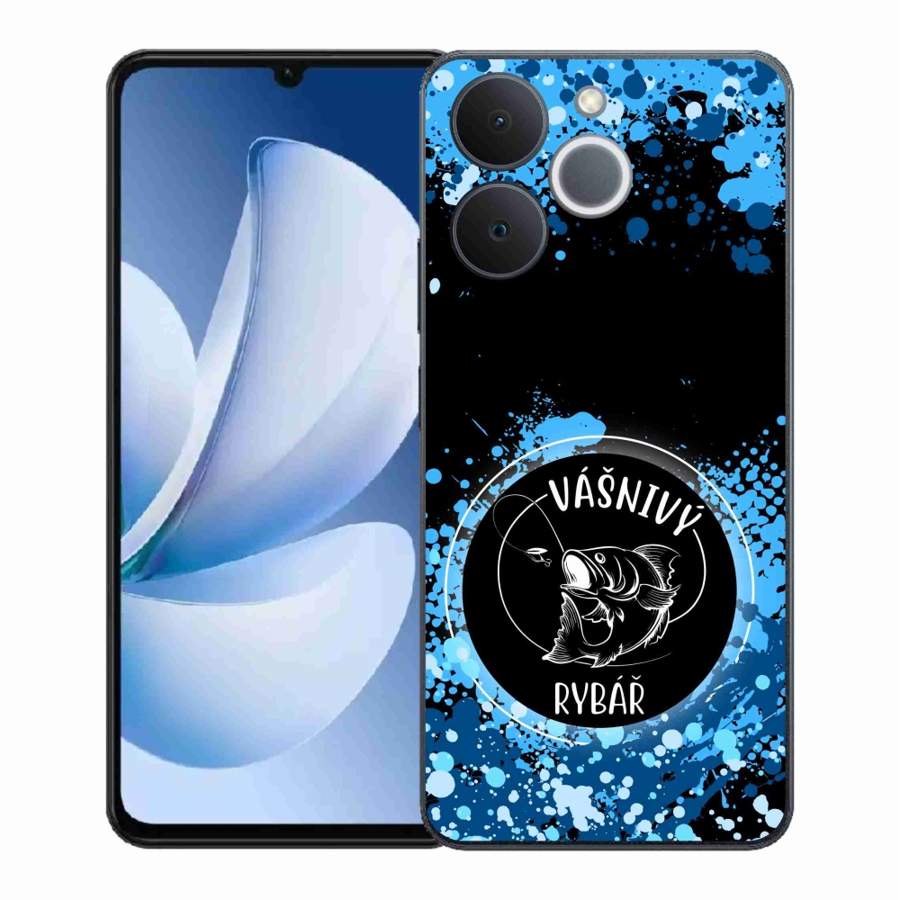 Gélový kryt mmCase na Realme Note 70T - vášnivý rybár čierne pozadie