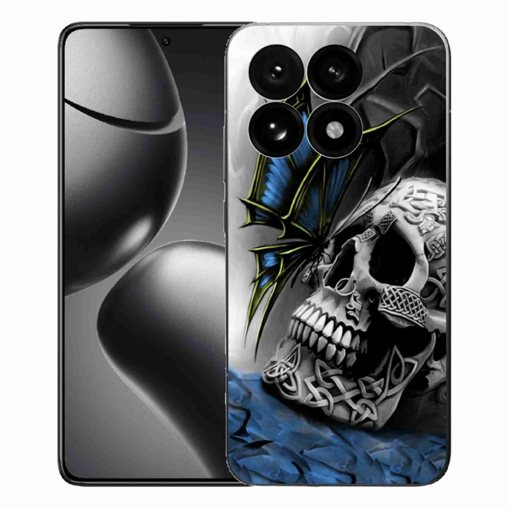 Gélový kryt mmCase na Xiaomi 15T - motýľ a lebka