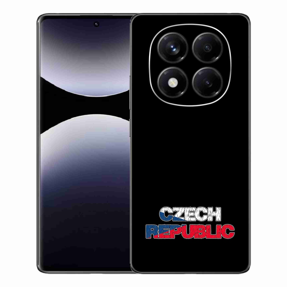 Gélový kryt mmCase na Xiaomi Redmi Note 14 Pro - Czech Republic čierne pozadie