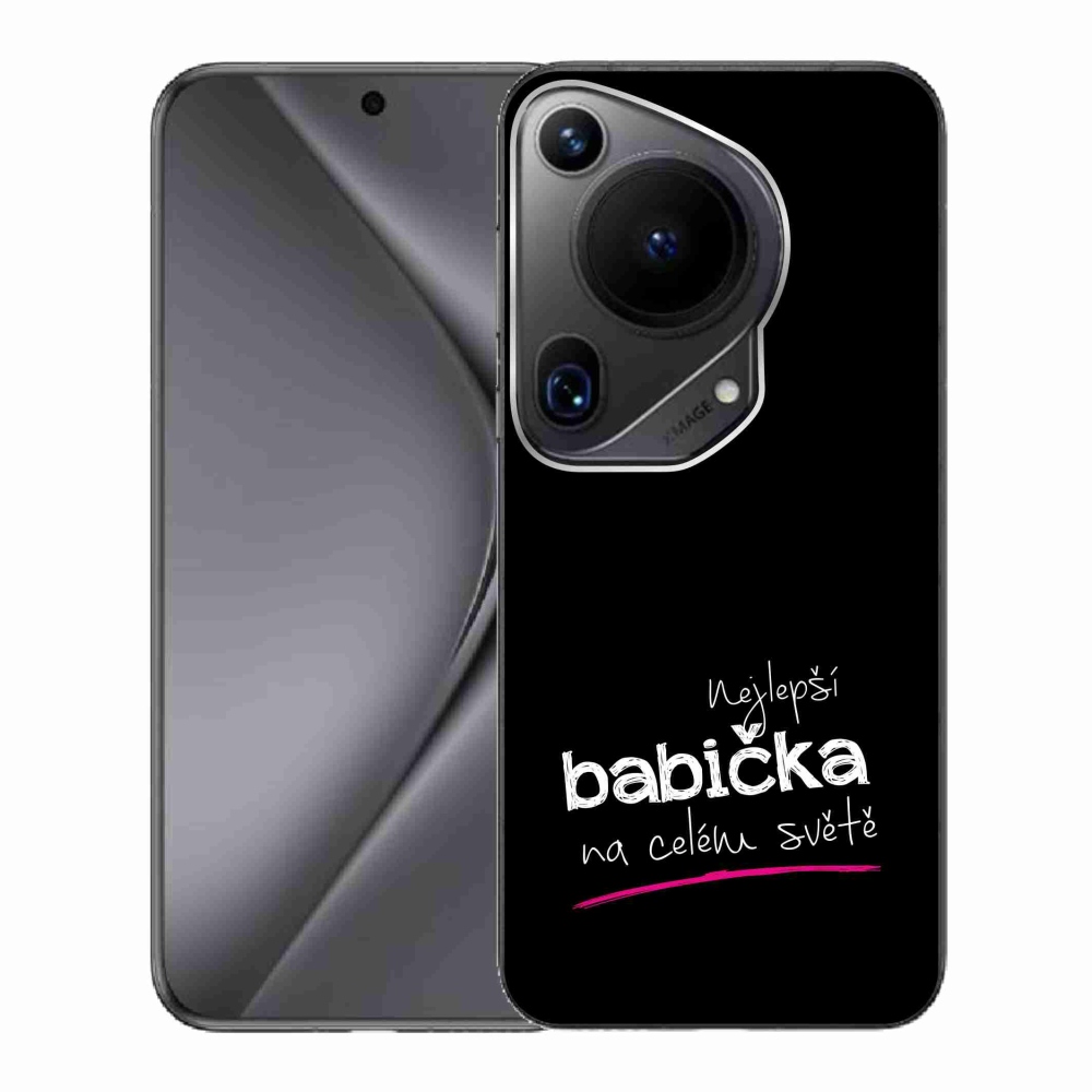 Gélový kryt mmCase na Huawei Pura 70 Ultra - najlepšia babička 4 čierne pozadie