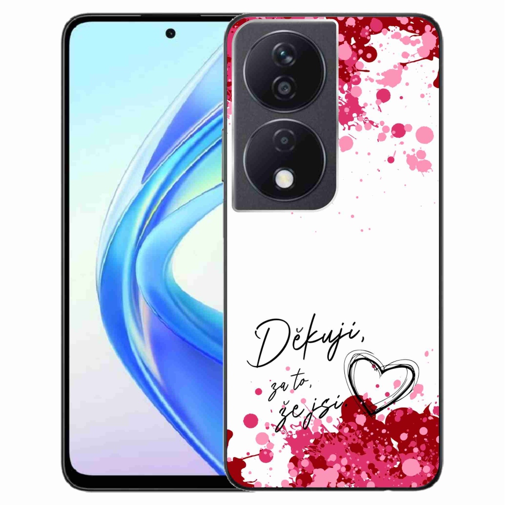 Gélový kryt mmCase na Honor X7b/Honor 90 Smart - zamilovaný text 2 biele pozadie