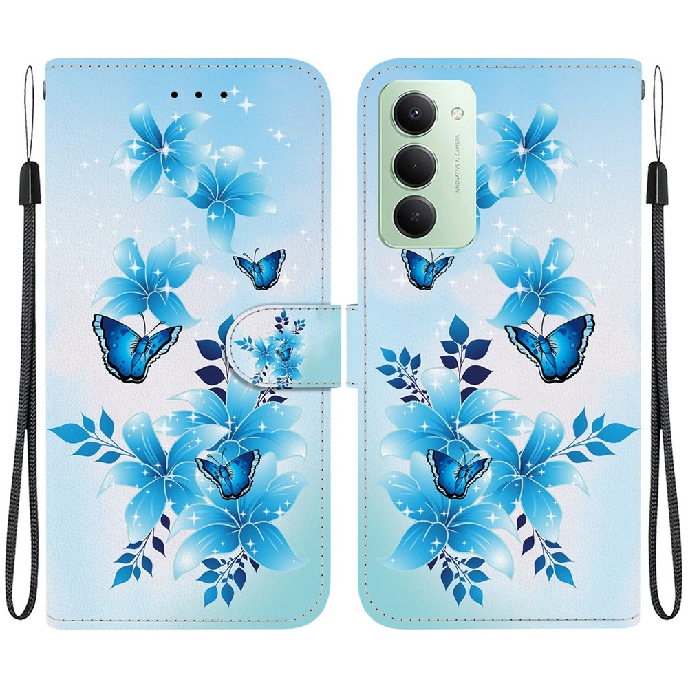 Versatile knižkové puzdro na Xiaomi Redmi 15 4G (171mm) - modrí motýle