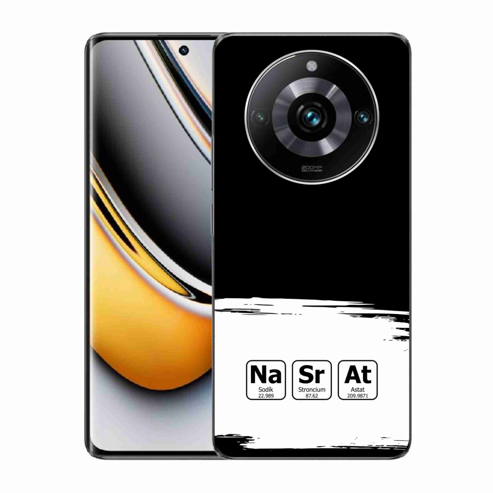 Gélový kryt mmCase na Realme 11 Pro/11 Pro+ - chemické prvky bieločierne pozadie