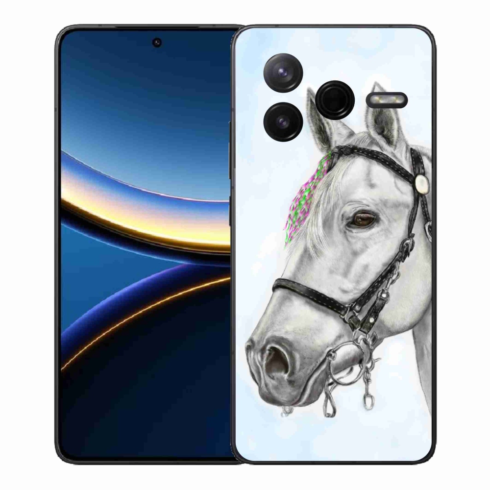 Gélový kryt mmCase na Xiaomi Poco F7 Pro - biely kôň 1