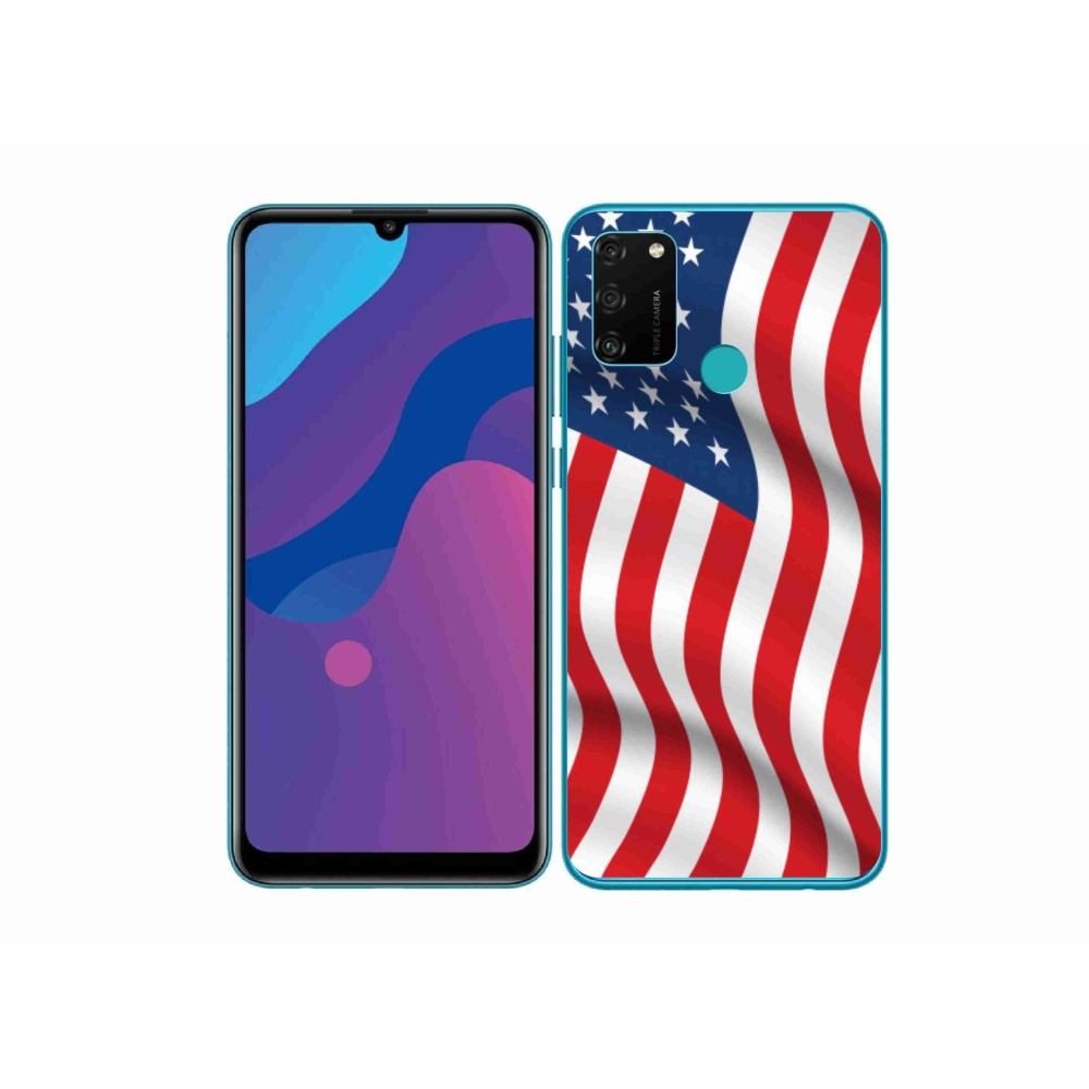 Gélový kryt mmCase na mobil Honor 9A - USA vlajka