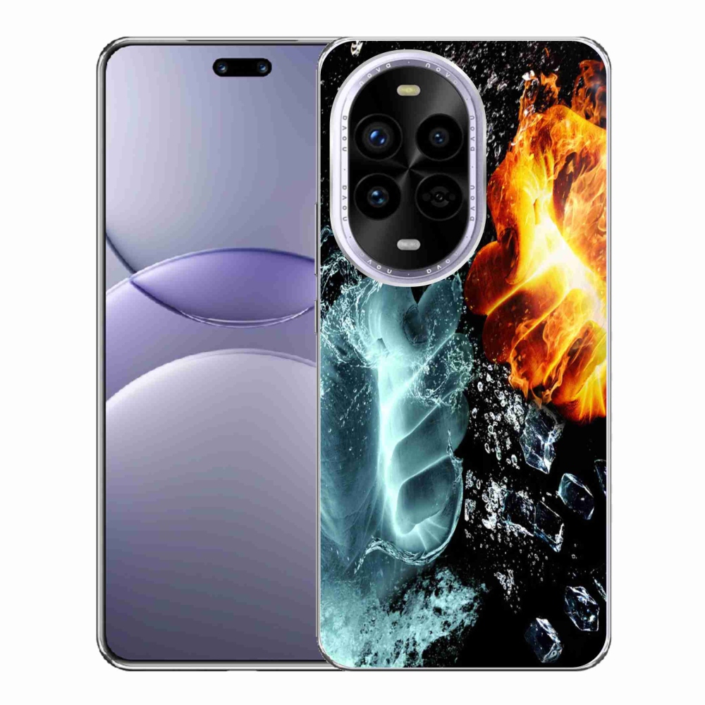 Gélový kryt mmCase na Huawei Nova 13 Pro 5G - voda a oheň